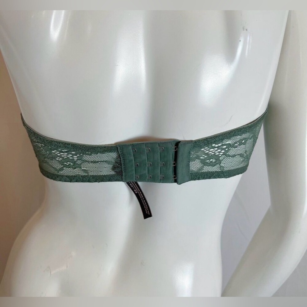 Victoria's Secret Very Sexy Dark Green Unlined Strapless Bra Size 34C - Picture 8 of 8